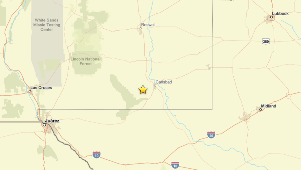 Eddy County shaken by 3.1 magnitude earthquake