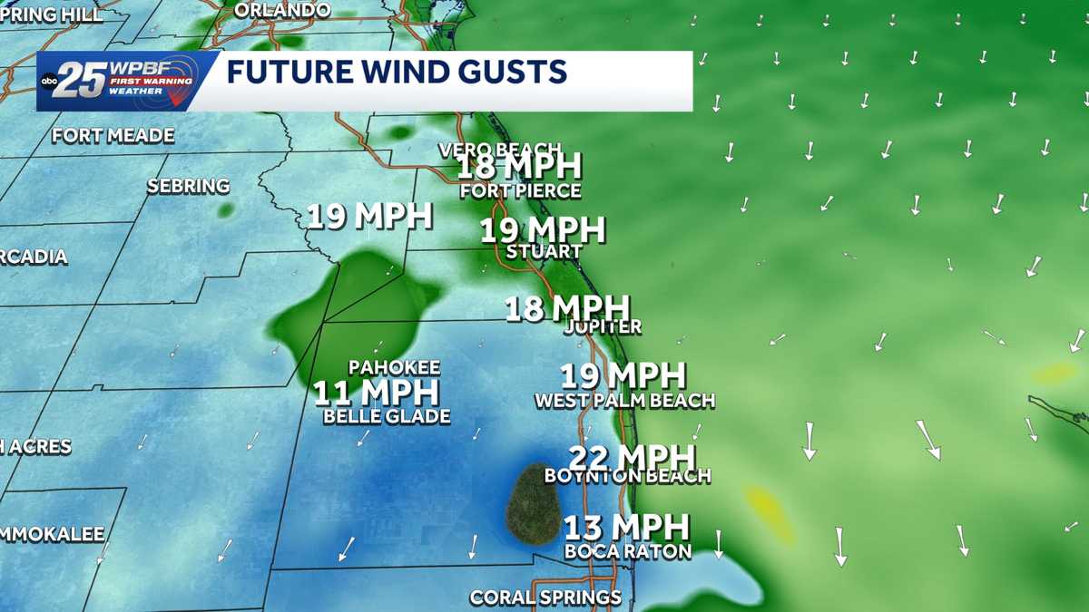 South Florida braces for impact winds Sunday and Monday as breezy pattern lingers