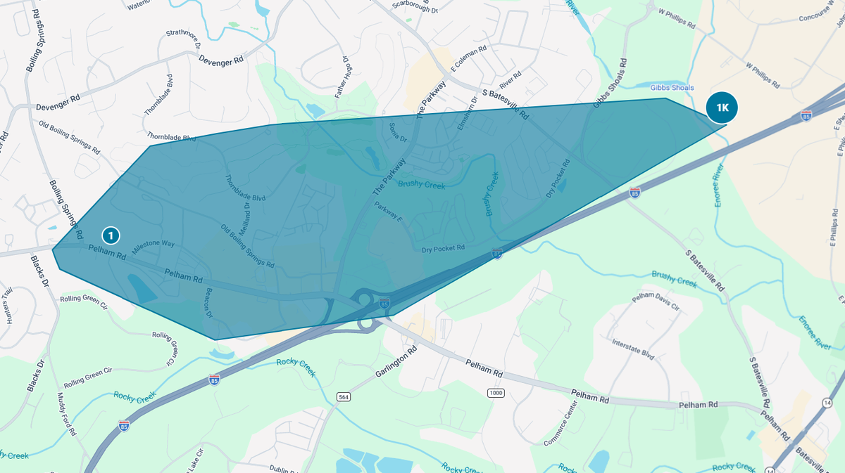 Traffic lights, businesses along Pelham Road affected by power outage