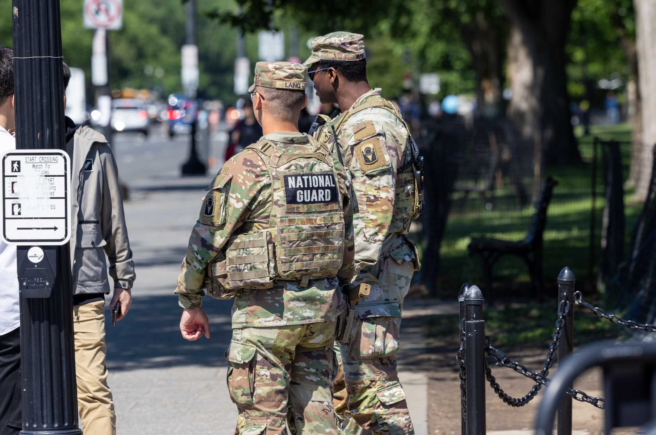 National Guard member shot while stopping fight, suspect hit in return fire