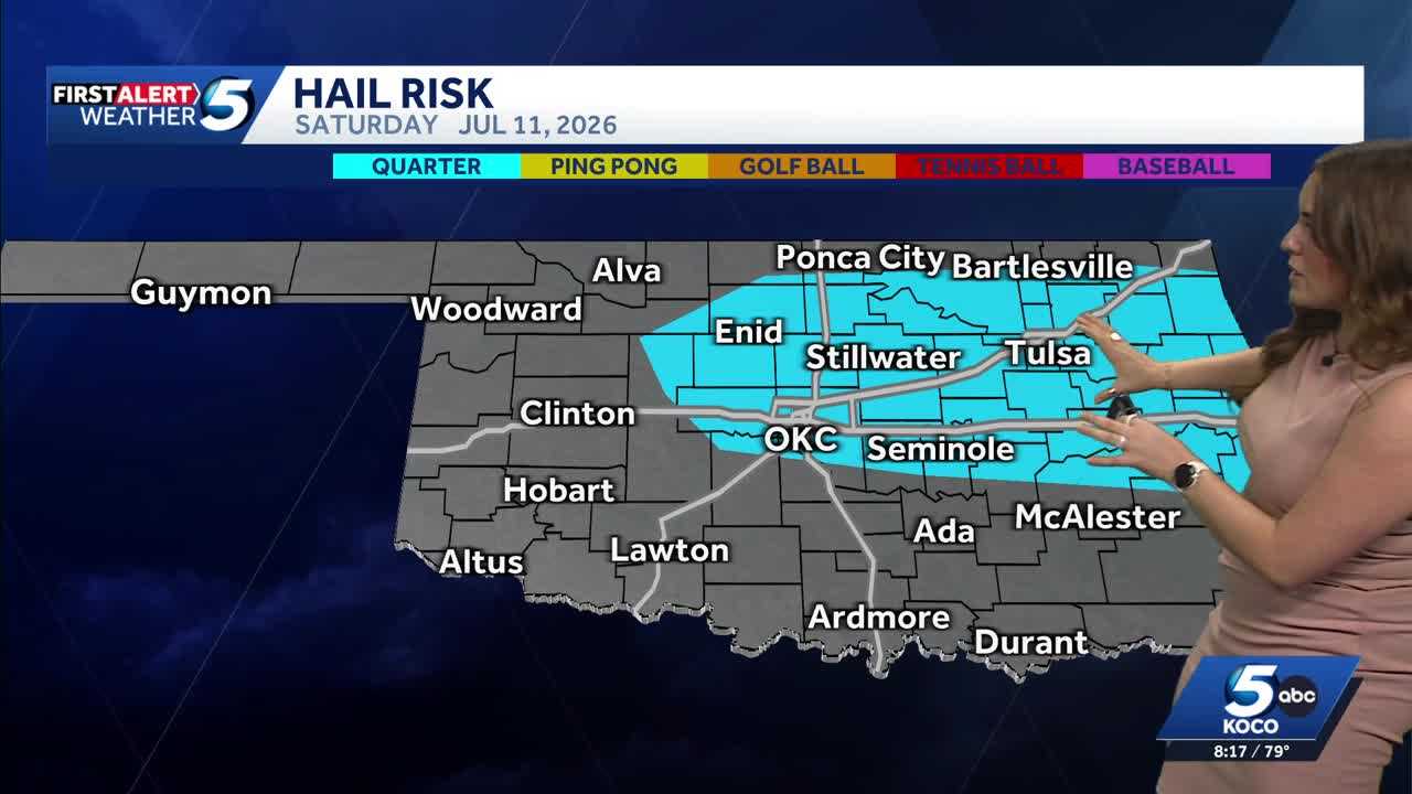 Severe thunderstorm watch issued for much of Oklahoma Saturday - KOCO