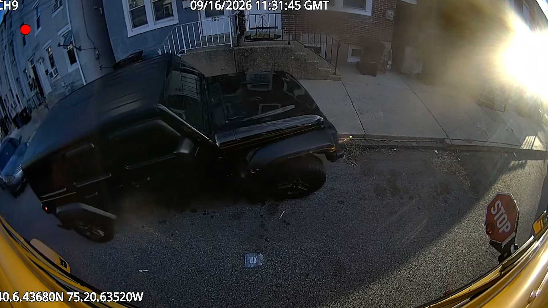 WATCH: Driver caught on video using sidewalk to pass school bus in Philadelphia