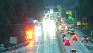 I-83 shut down in York County after tanker truck crashes, leaks acid onto roadway