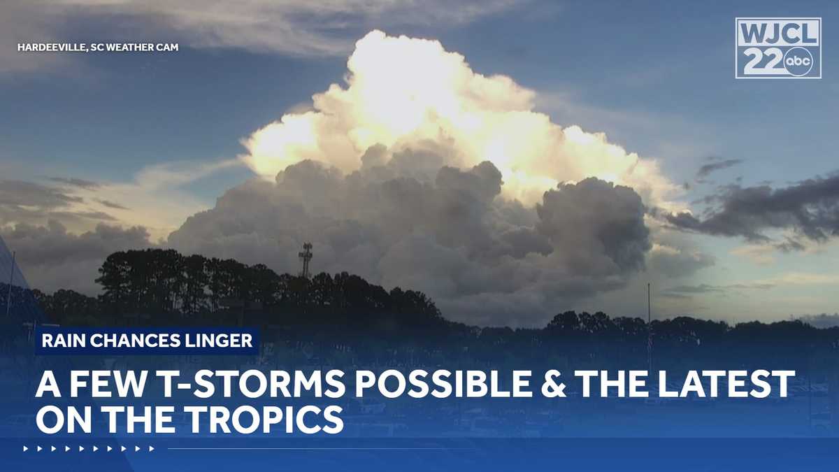 Rain chances linger for the Savannah area & the latest on two areas of interest in the tropics