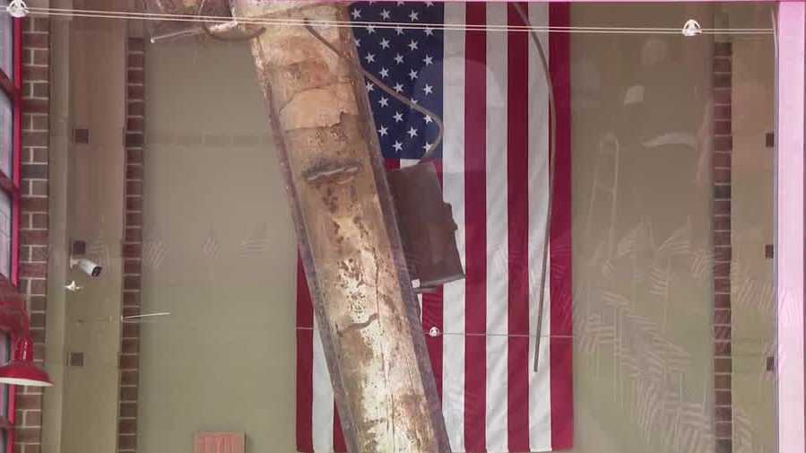 Beam from north tower of World Trade Center on permanent display in Bennington