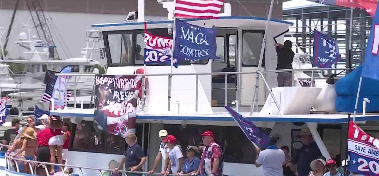 Boat parade marks President Donald Trump’s 80th birthday and Flag Day