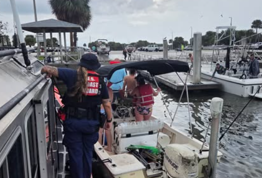 U.S. Coast Guard assists 4 aboard a disabled 15-foot vessel in Fort Pierce