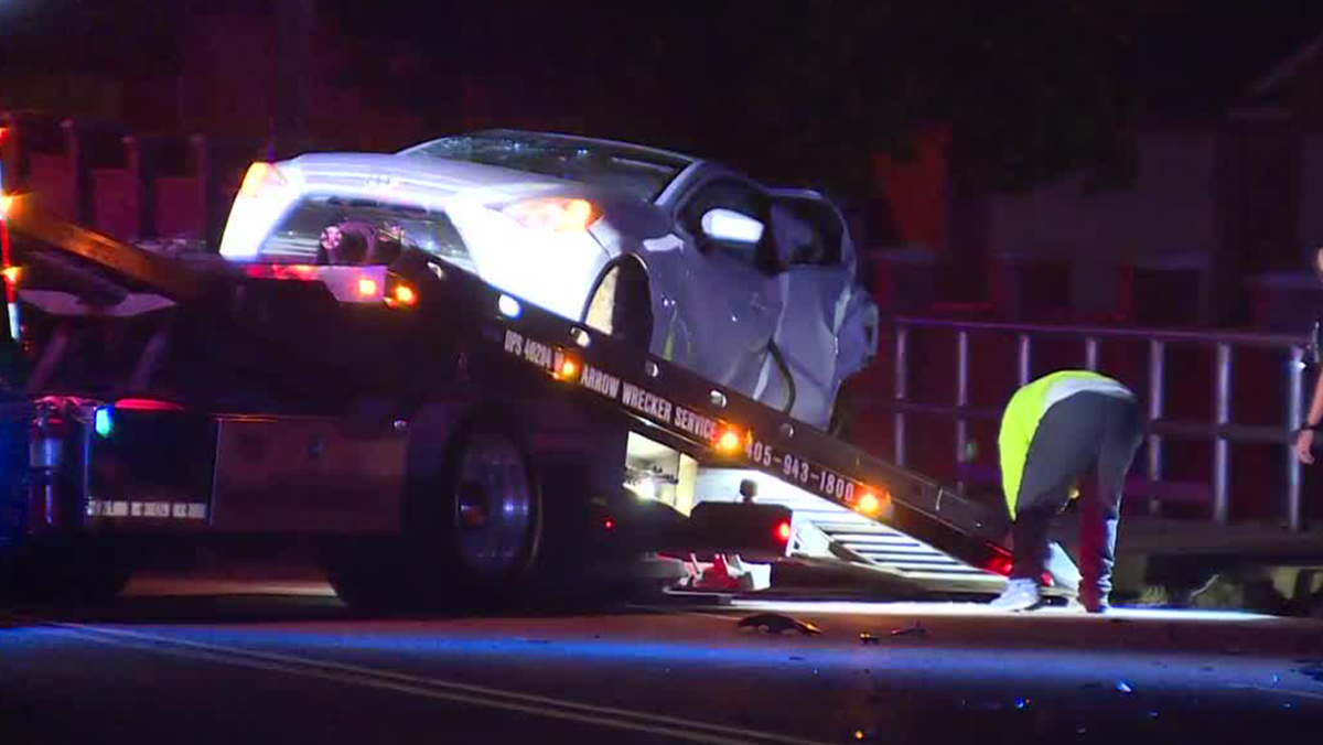 Woman taken to hospital, man in custody after injury crash causes power outage in NW OKC