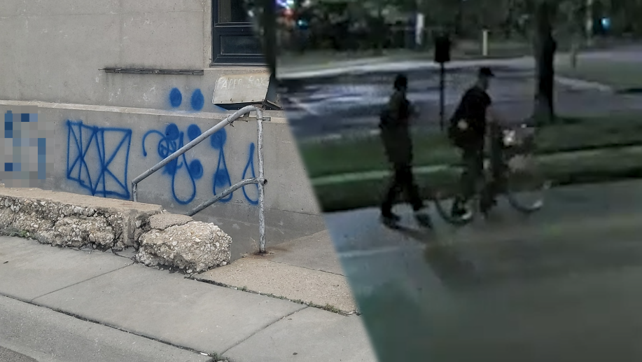 Crime Stoppers: Swastika spray painted on building in south Omaha