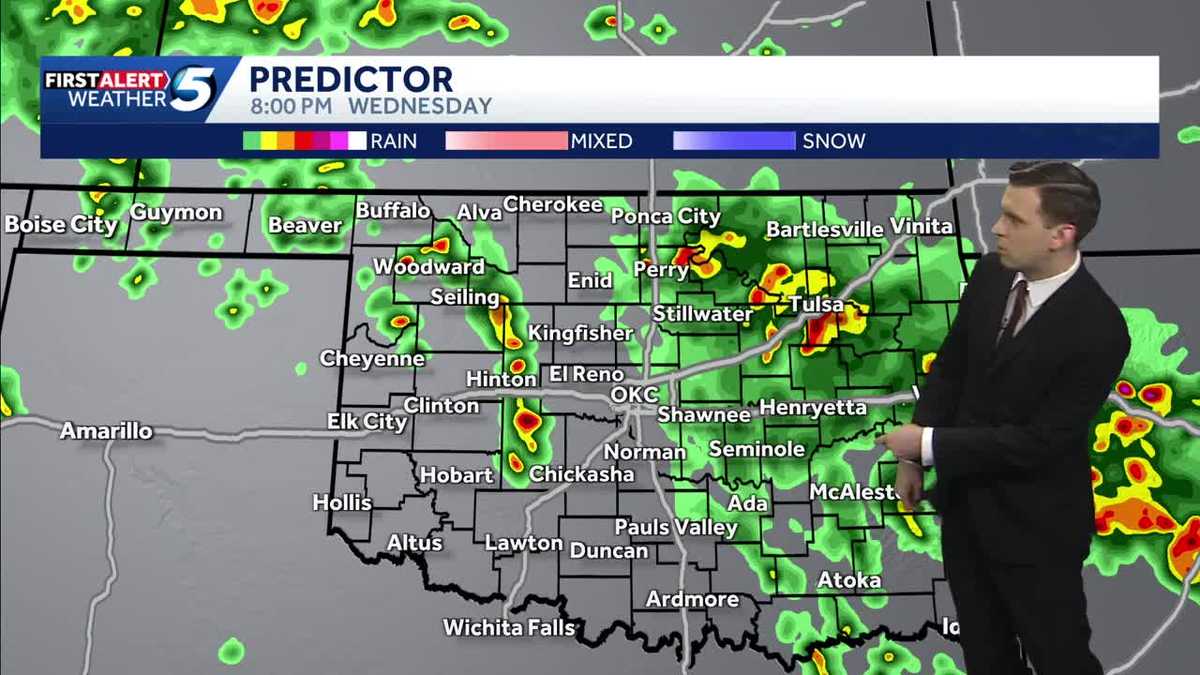 TIMELINE: Storms with low severe weather risk expected into Wednesday evening