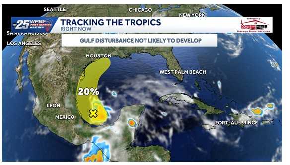 National Hurricane Center tracks low-pressure system in western Gulf