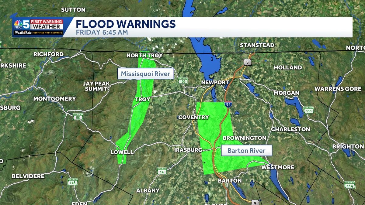 Minor flooding expected in parts of northern Vermont