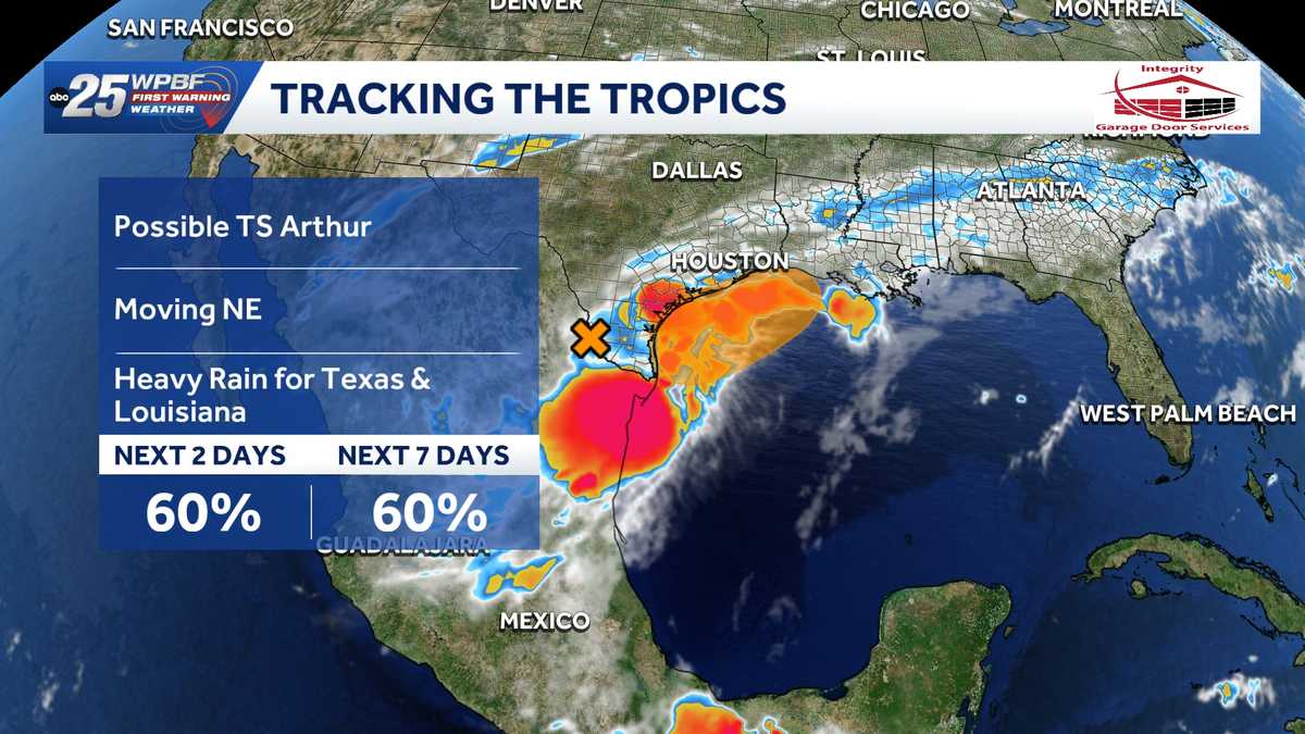 Disturbance near Texas could become first tropical storm of the season