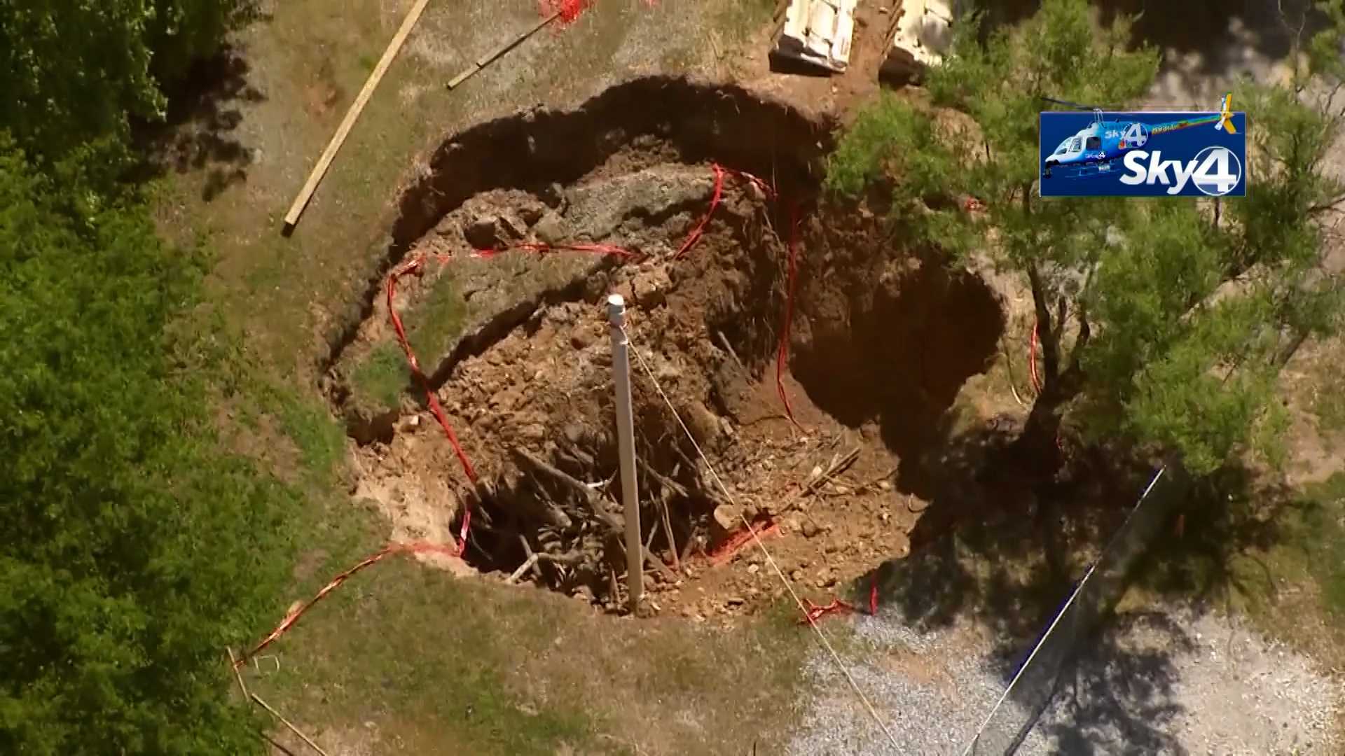 30-foot-wide sinkhole spotted on Clemson University property