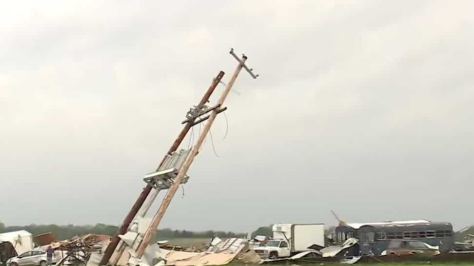 Preliminary reports say EF-2 tornado tore through Hillsdale, Kansas, Monday night