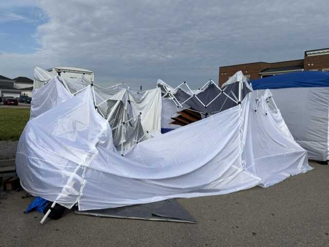 storm damage at norton commons art festival