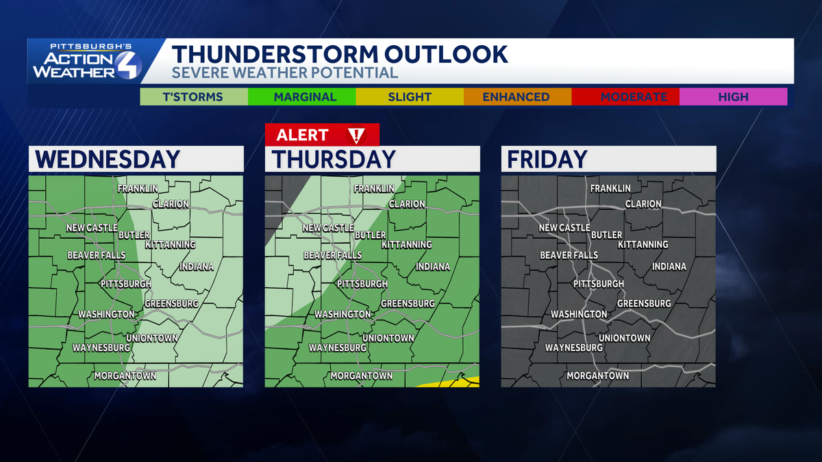 Heavy rain returns to Pennsylvania Thursday morning as storms threaten flash flooding and hail