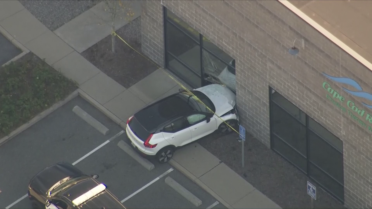 Police respond after SUV slams into Mashpee building - WCVB