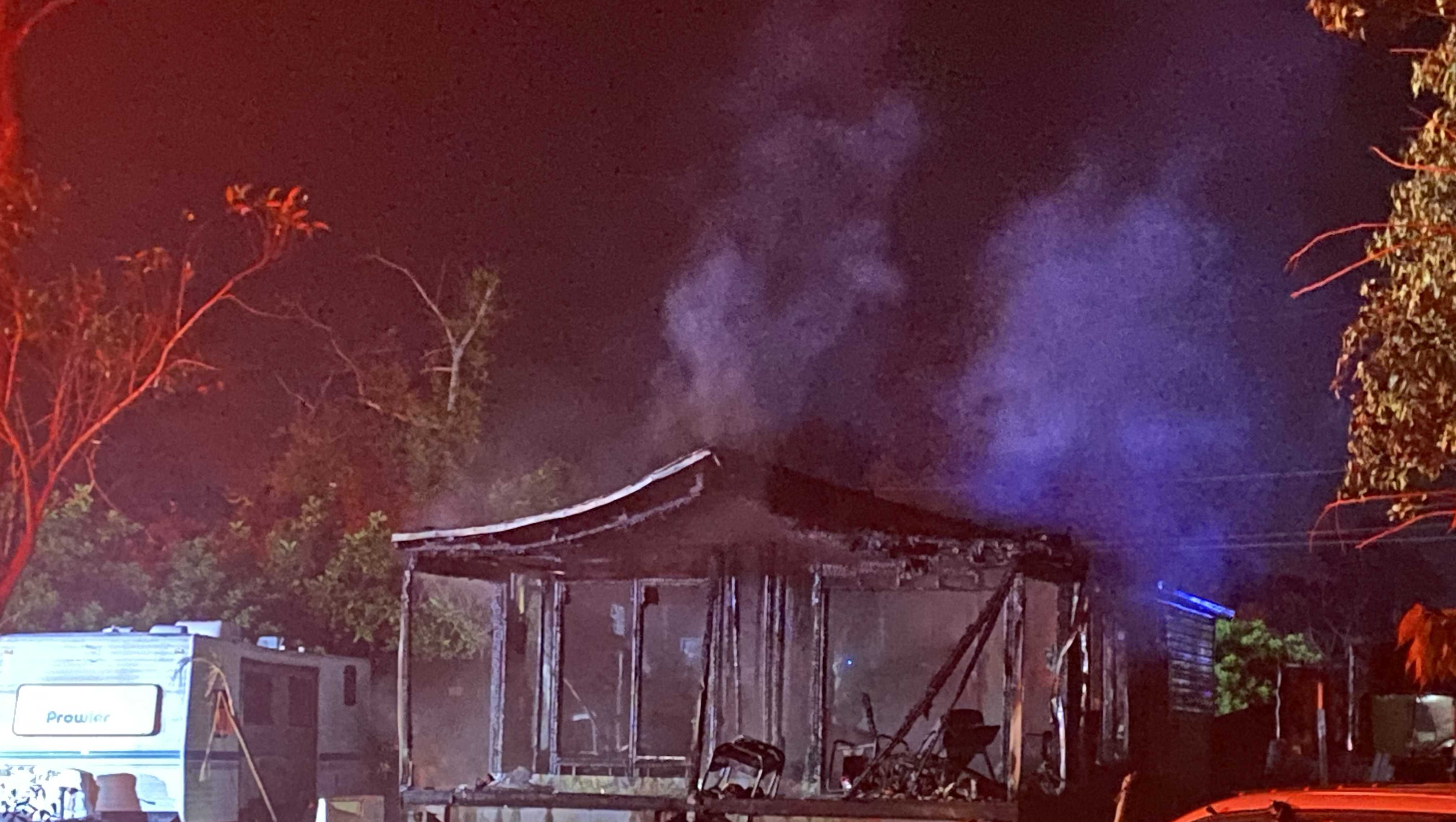 Fire destroys home in Suncoast Estates