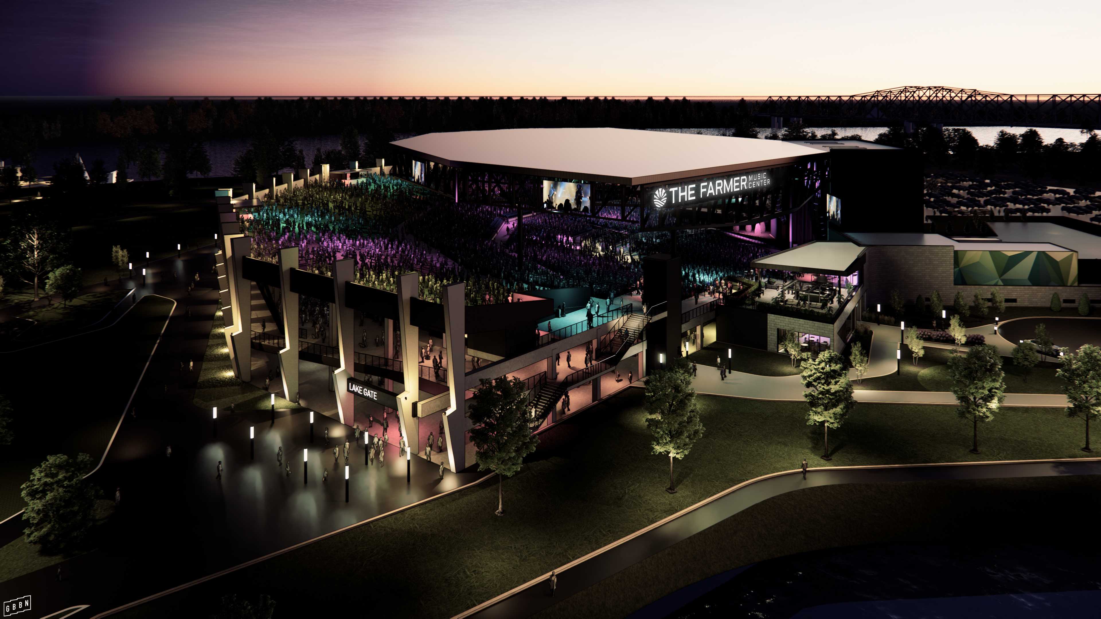 Work continues on new Farmer Music Center, called the future of live entertainment