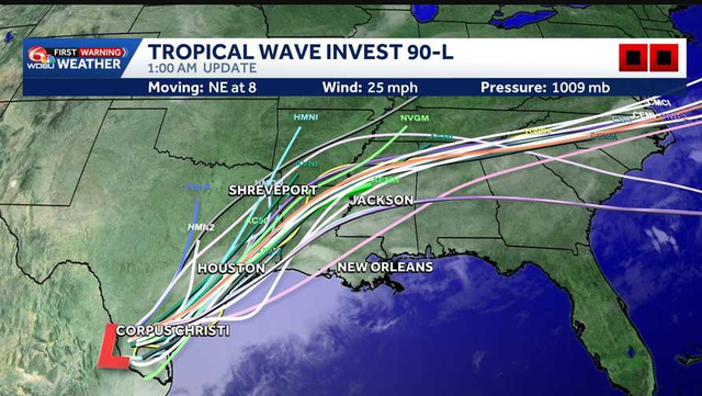 Invest 90L: Heavy rain threat, strong winds expected for Louisiana, Mississippi