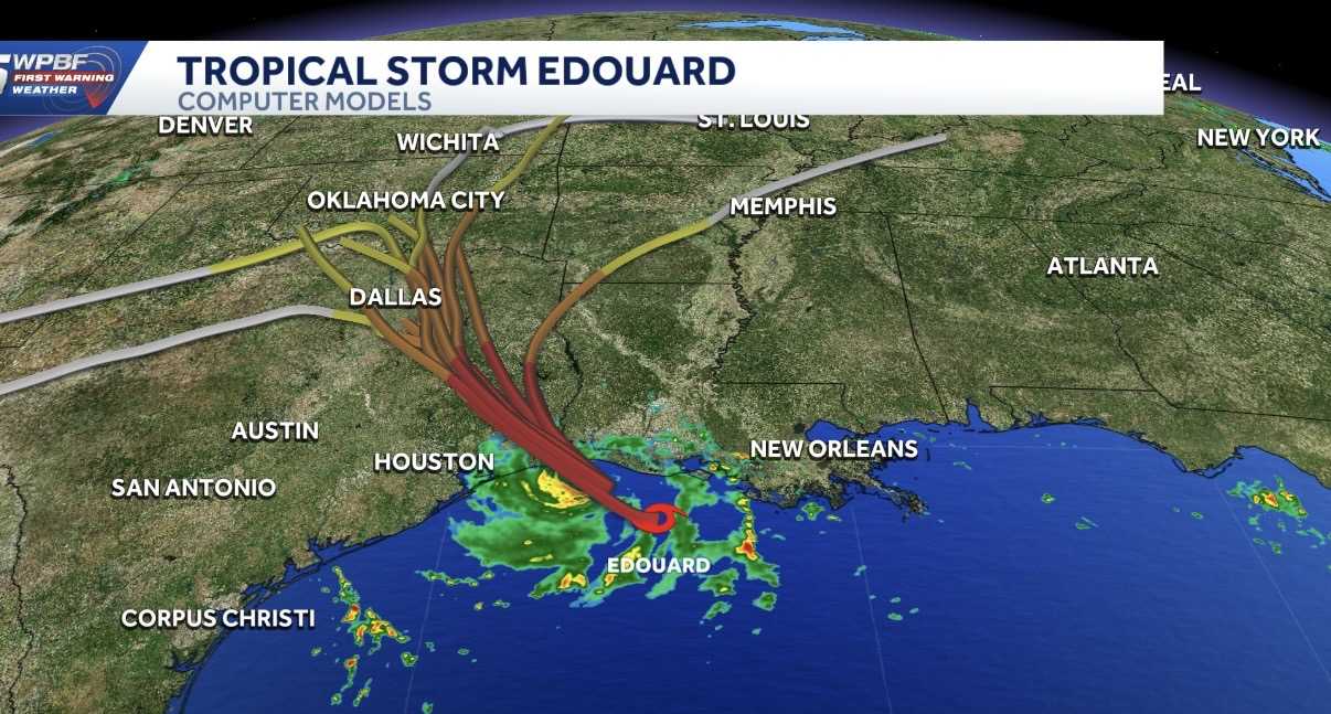 Tracking Edouard: Computer models and maps