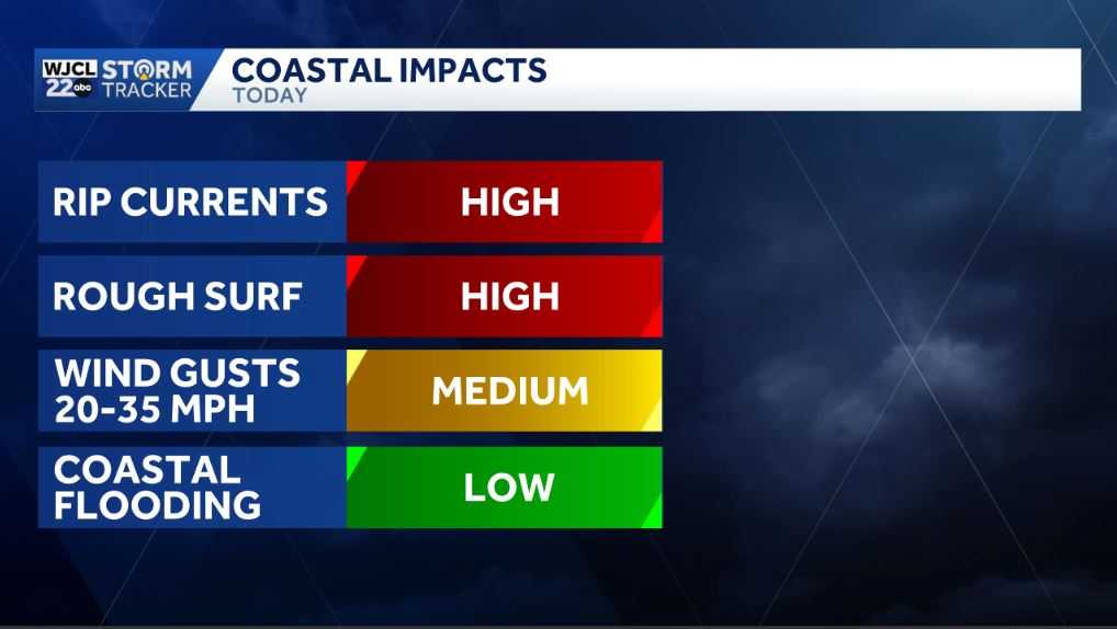 Savannah Forecast: Spotty showers and breezy today - WJCL