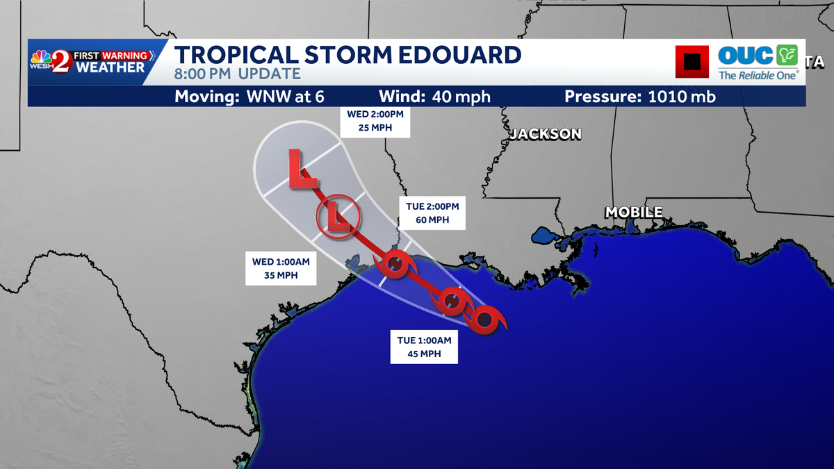 Tracking Tropical Storm Edouard: Maps, spaghetti models