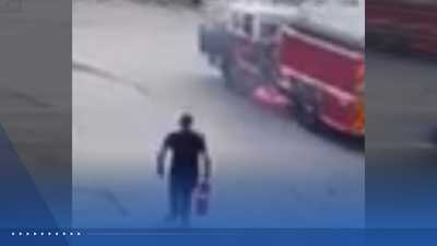 Video shows smoke pouring from a fire engine after igniting at a Massachusetts gas stationwdsu