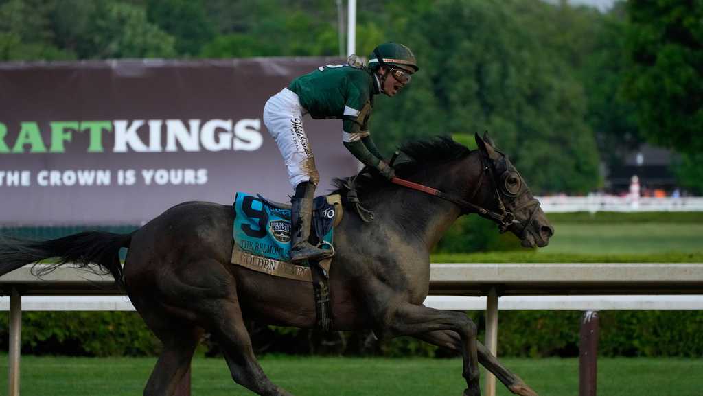 Golden Tempo wins the 158th running of the Belmont Stakes after winning the Kentucky Derby