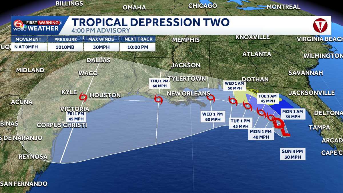 Tropical Depression 2: Interactive storm radar, latest cone, models and satellite