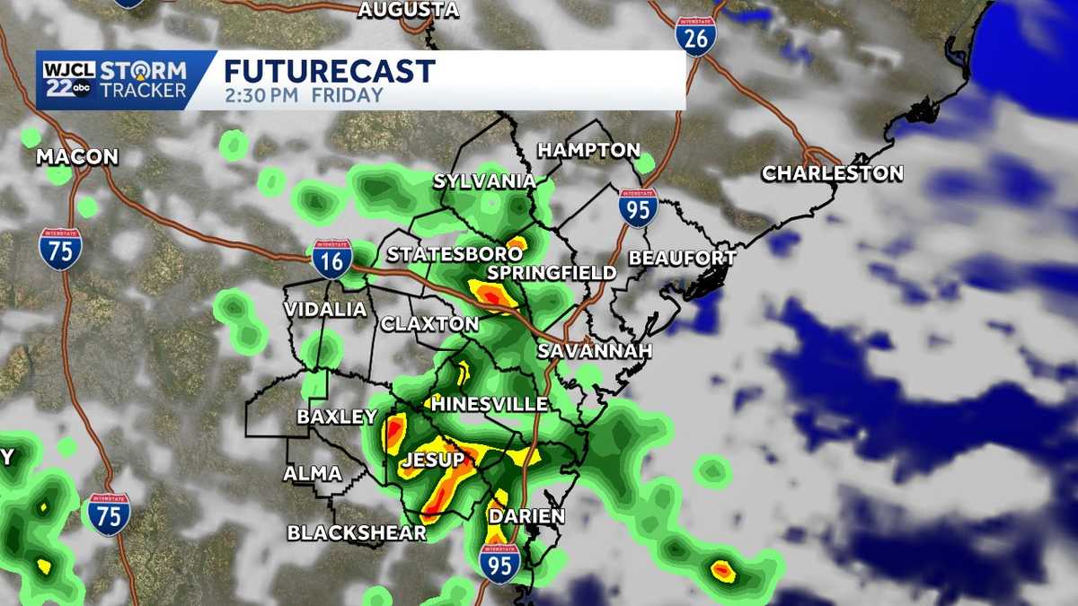Rain chances increase late this week...when you may need an umbrella in the Savannah area