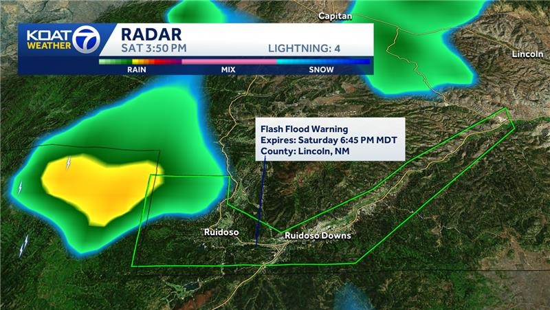 A Flash Flood warning has been issued for Lincoln County