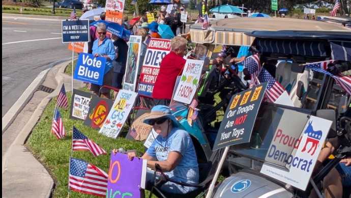 Protests pop up around Central Florida ahead of Trump's visit to The Villages
