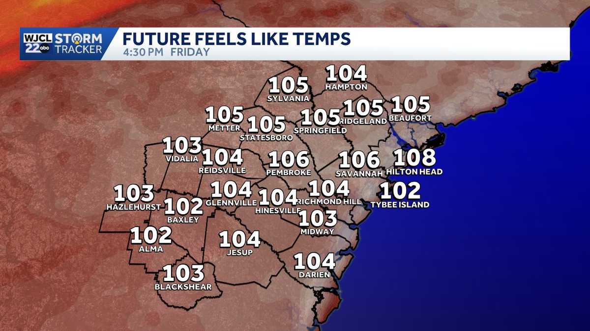 Coastal Georgia, Lowcountry brace for a hot Friday as relief arrives later this weekend