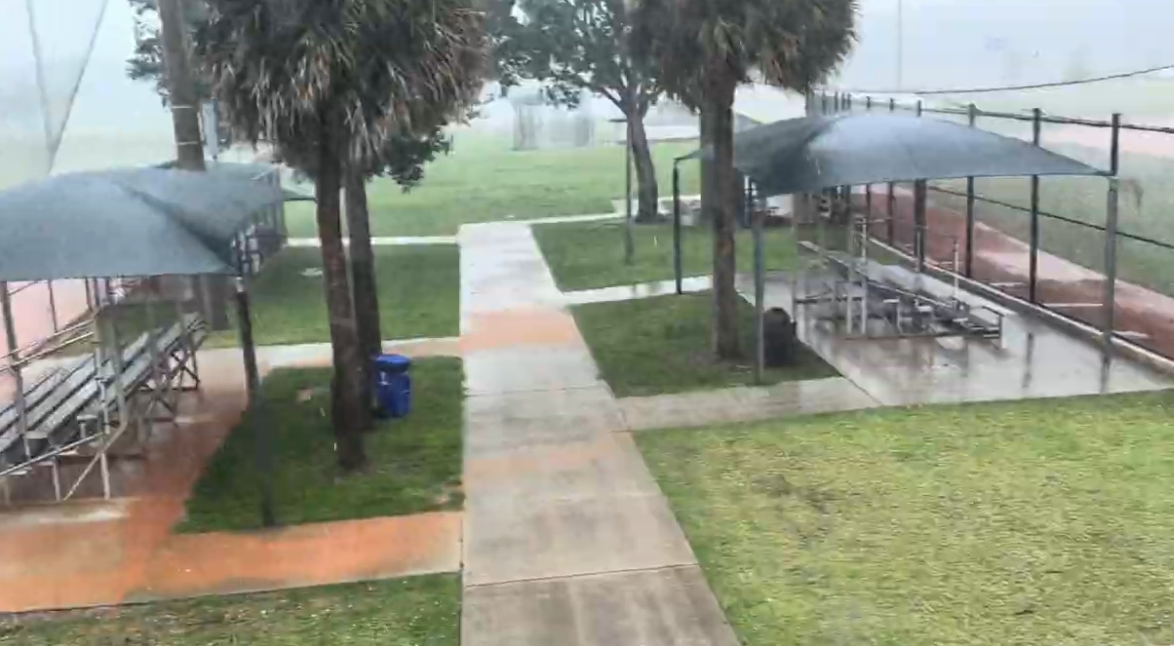 Hail and heavy rain as severe storms move across South Florida