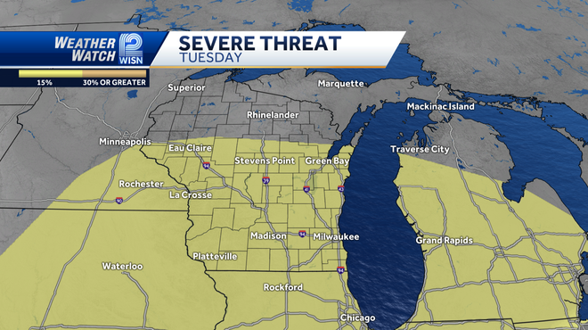 Strong storm chances build early this week in southeast Wisconsin