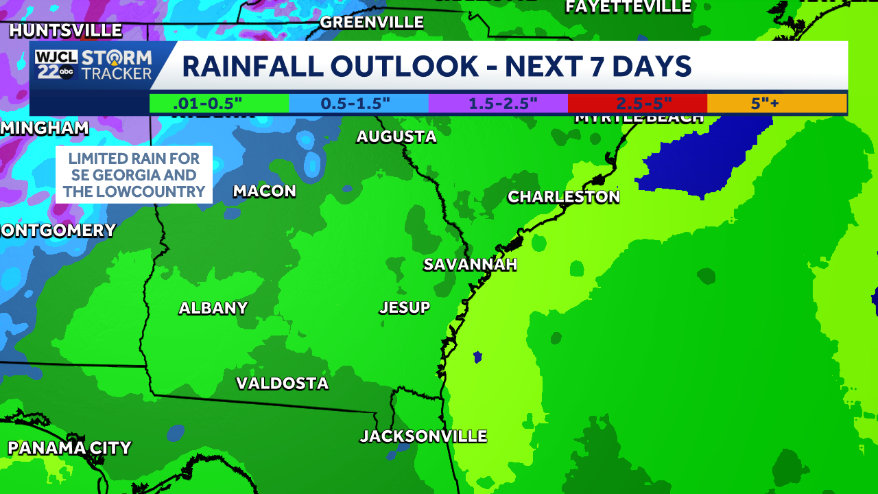 Warm temperatures & spotty rain chances in the forecast for SE Georgia ...