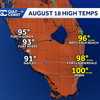 Miami hit 100 degrees today. How many times has it happened in Fort Myers?