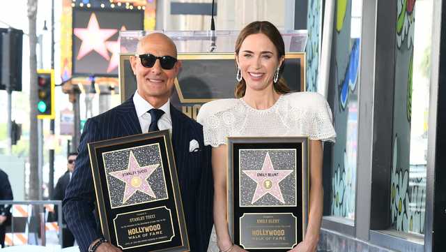 Stanley Tucci, Emily Blunt receive stars on the Hollywood Walk of Fame in star-studded ceremony