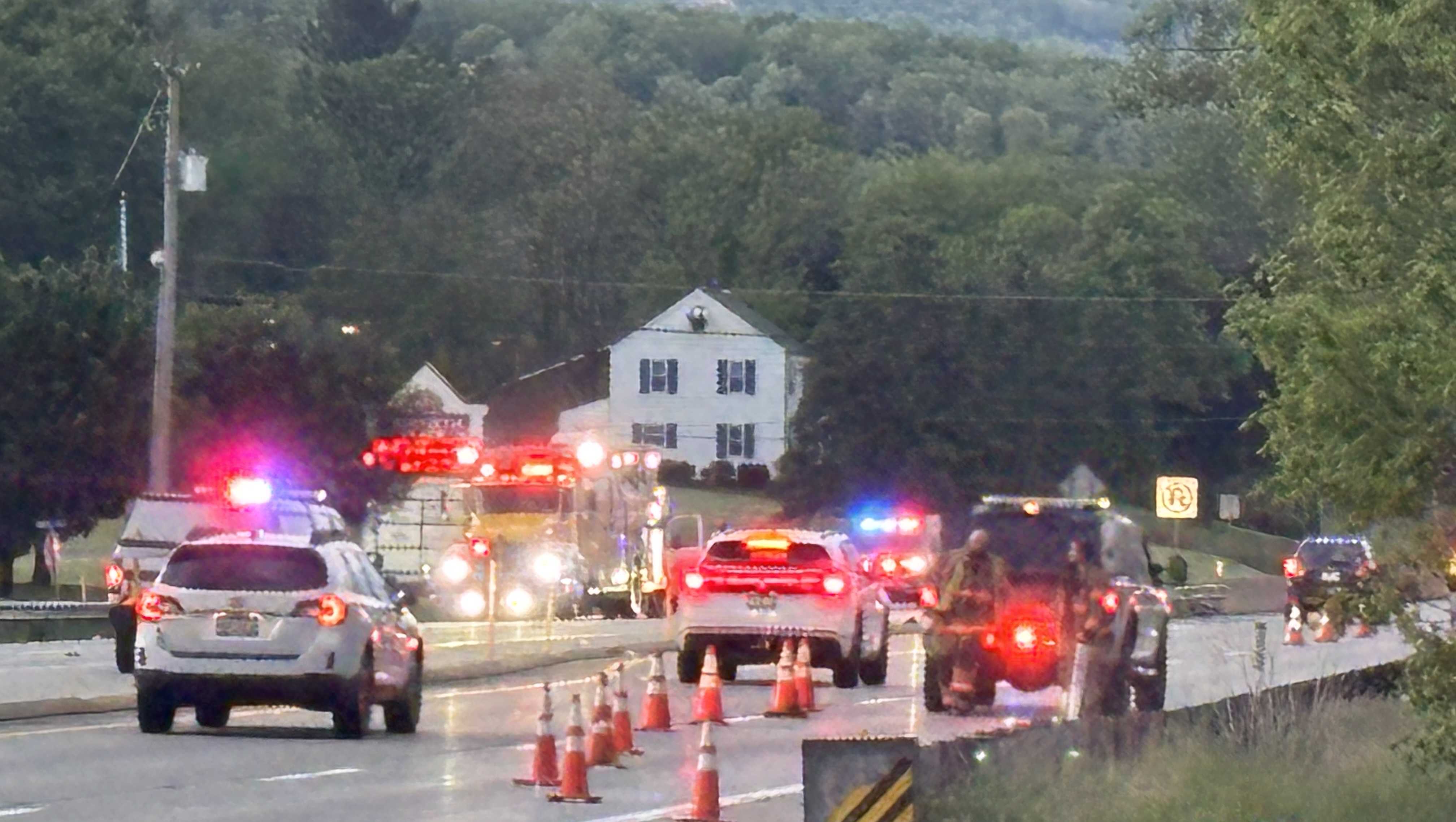 1 flown to hospital after crash involving tractor trailer in Fayette County