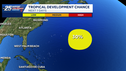 NHC tracking Atlantic disturbance with low development chances