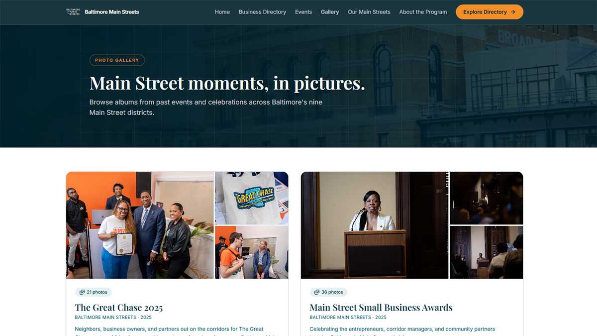 Baltimore Main Streets launches website with new business directory