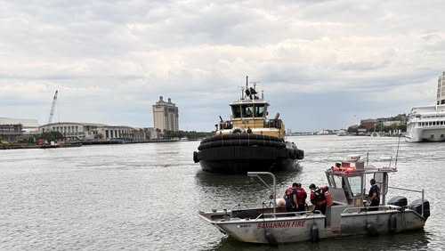 Savannah Fire Department helps rescue person from Savannah River