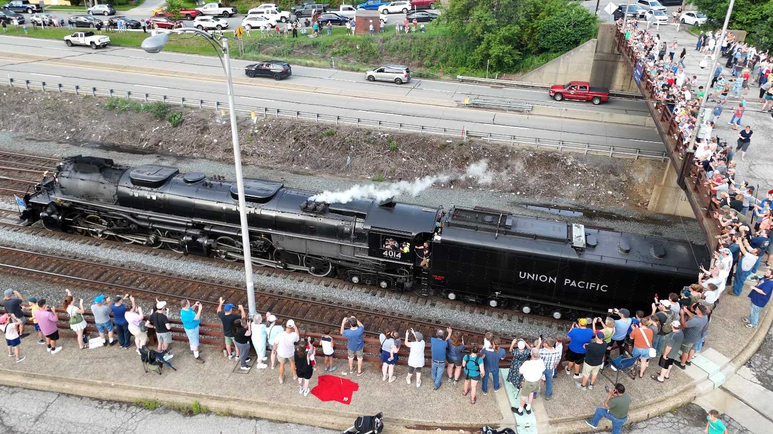 Clickety-clack on the track: Drone captures 'Big Boy's' ride through Beaver County
