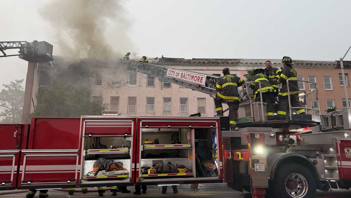 Baltimore crews respond to fire on West North Avenue