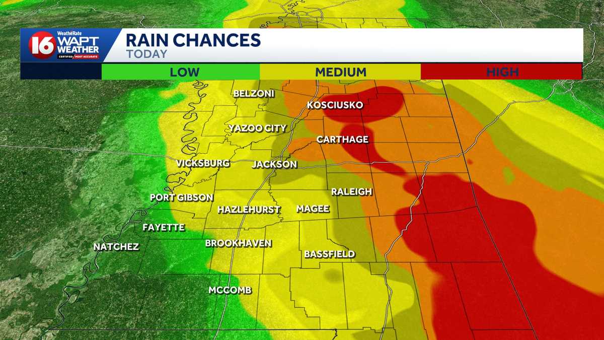 Storms possible through Saturday evening