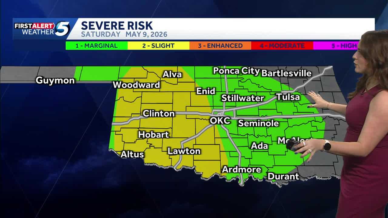 TIMELINE: Storms come with threat of large hail and tornado risk late Saturday