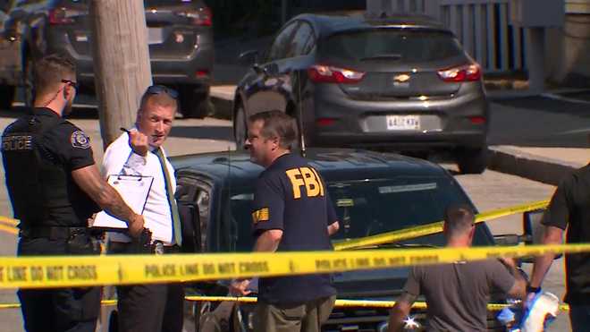 Crime scene in Biddeford after apparent shooting involving ICE