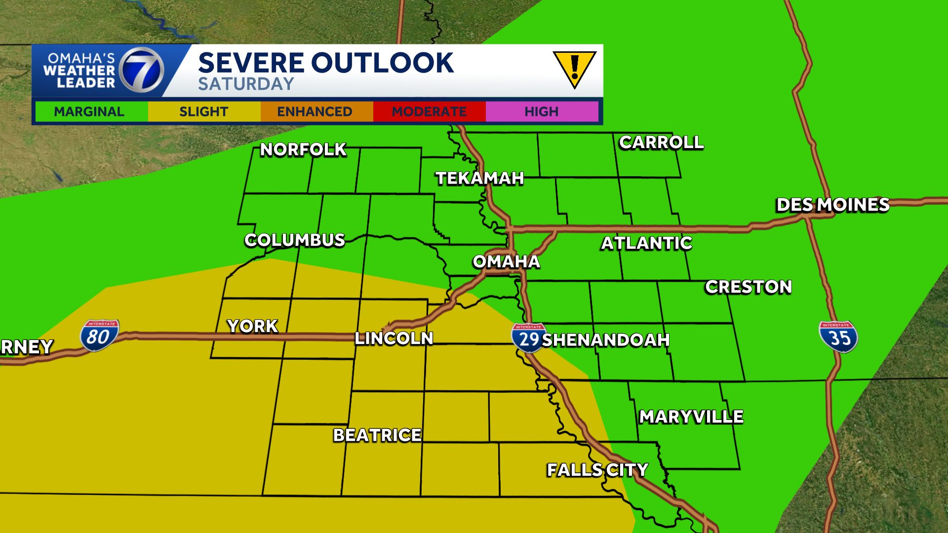 Showers and storms for Nebraska, Iowa over the weekend